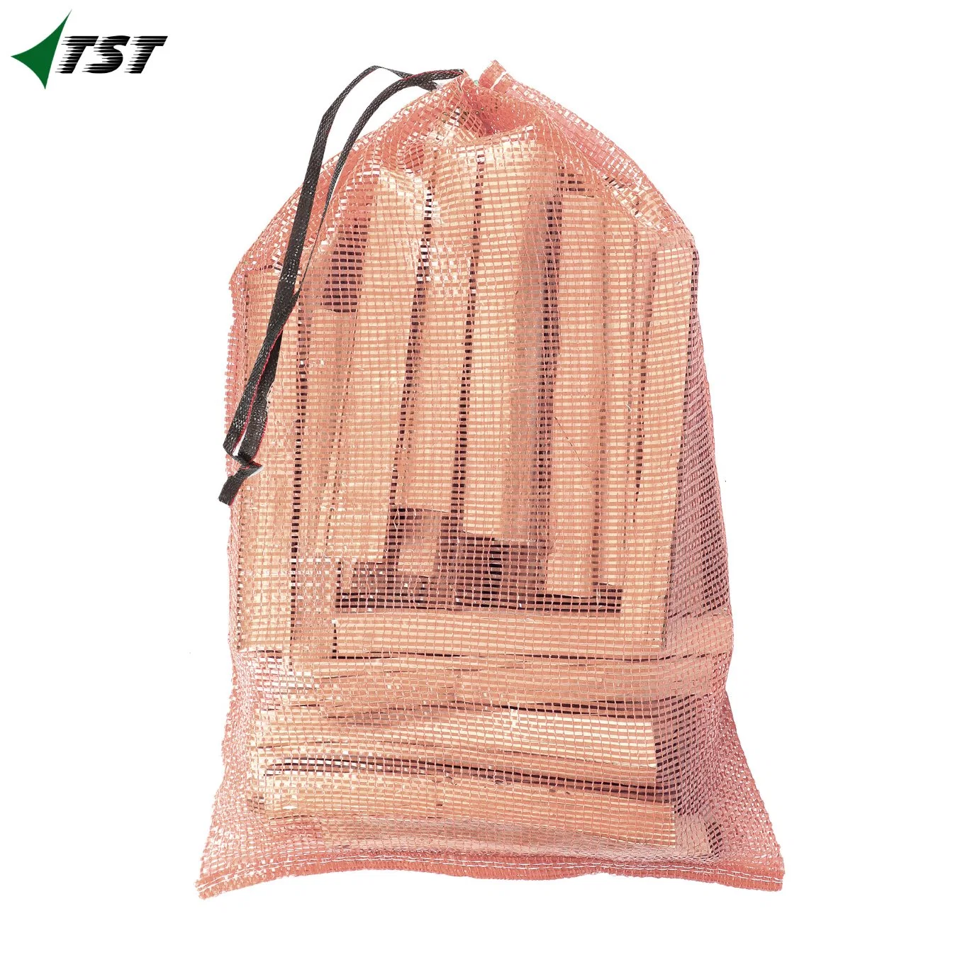 50*72cm 60*100cm PP Leno Fire Wood Sack Kindling Red Mesh Net Bags