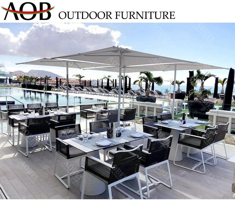 Modern Patio Garden Home Livingroom Outdoor Restaurant Cafe Dining Round Wooden Table Chair Set Furniture