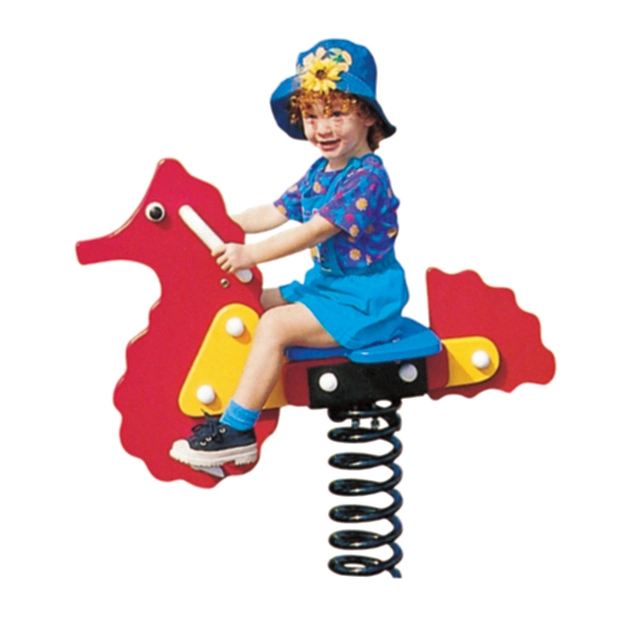 Niños Cartoon Ride on Toy Outdoor Playground Equipment Rides Orange Pato plástico primavera Rocking caballo para la venta