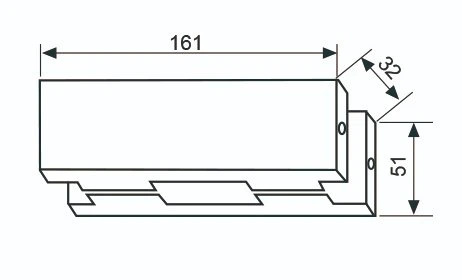 Edelstahl Abdeckplatte Glas Ausschnitt Ober- und Unterseite Patch-Anschluss für Glastür