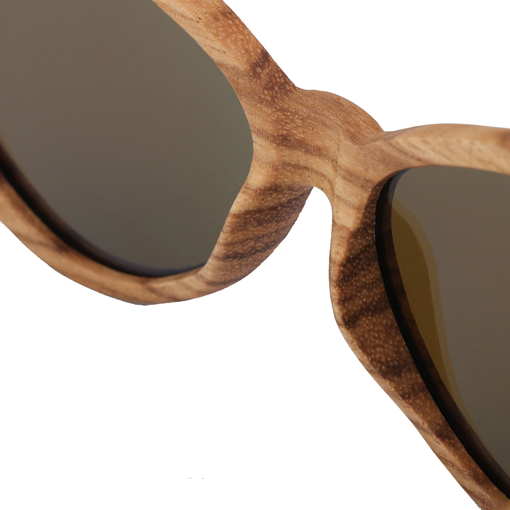 Bambus und Holz Cateye Rahmen Tac mit Spiegel UV400 Sonnenbrille