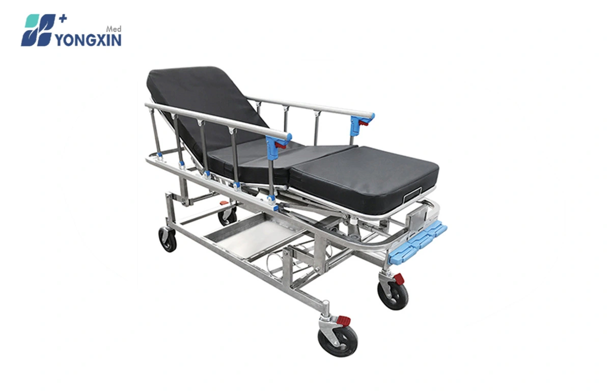 Yx-3 Hospital Equipment Stainless Steel Stretcher Patient Transfer Trolley