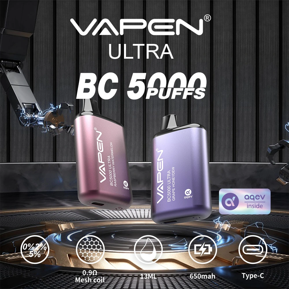 OEM/ODM Vapen BC5000 Ultra World recargable E Cigarette 13ml Pre-llenado Humo metalizado Gradident Vapen 5000 Puffs