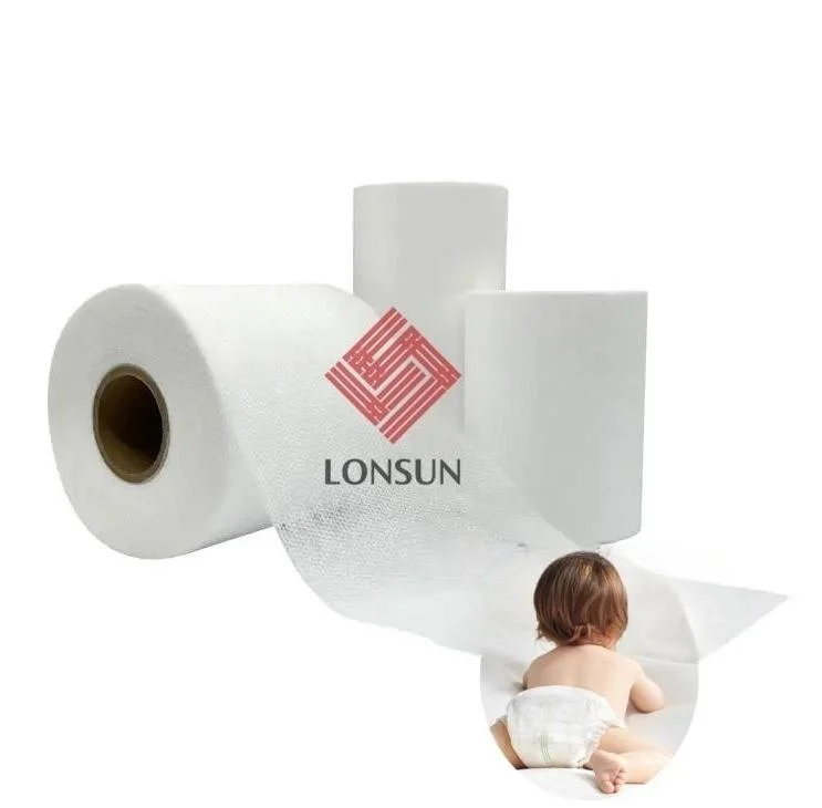 L'air chaud tissu Non-Woven hydrophile le matériau du patin sanitaires des couches pour bébé