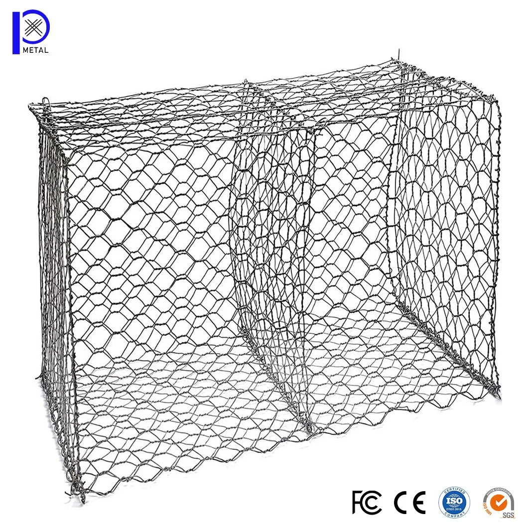 El enrejado metálico hexagonal Pengxian China fabricantes 2.7mm/3,0 mm de diámetro de 3,2 mm/80x100mm Gabion malla de alambre recubierto de PVC se utiliza para paredes Gabion residencial