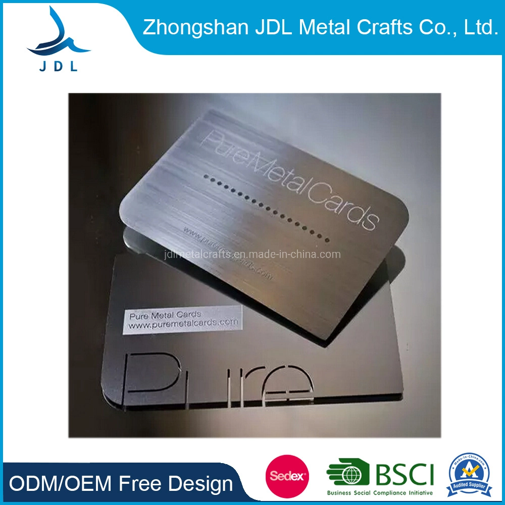 High quality/High cost performance  Metal Aluminum Business Card Name Card with Customized Logo (02)