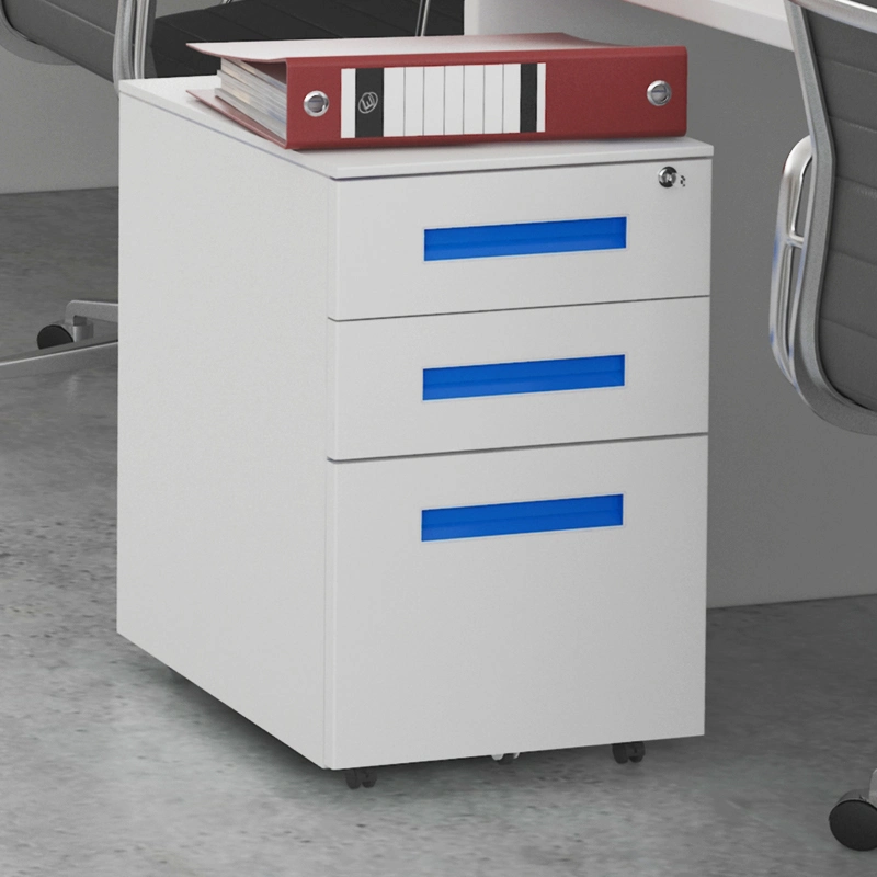 Office Furniture All Steel Lockable Mobile 3 Drawer Filing Cabinet Pedestal Filing Cabinet