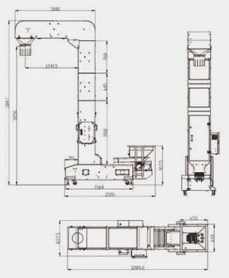 Automatic Z Type Conveyor Bucket Elevator for Grain, Snacks, Nuts
