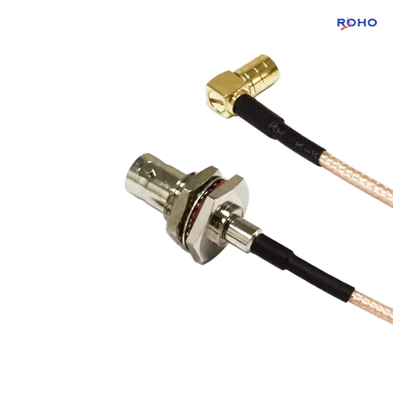 Factory Sale SMB Plug Female Right Angle to BNC Female Connector TV Cable Assembly with Rg316 Coaxial Cable