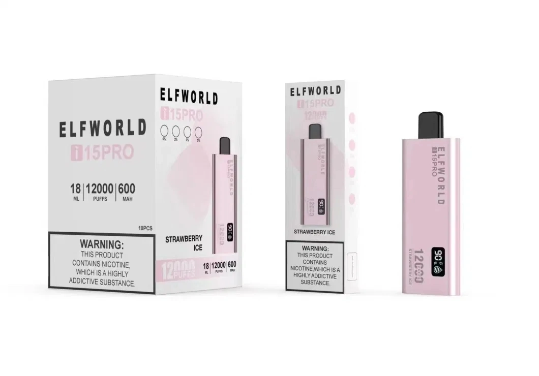 Latest Disposable/Chargeable Vape Pen Elfworld I15 PRO 12000/12K Puffs with Display Screen