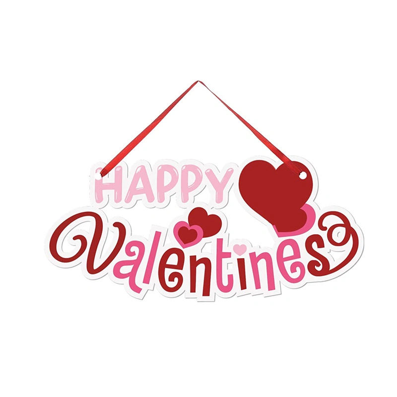 Feliz Día de San Valentín Romance cartel de madera decoración colgante