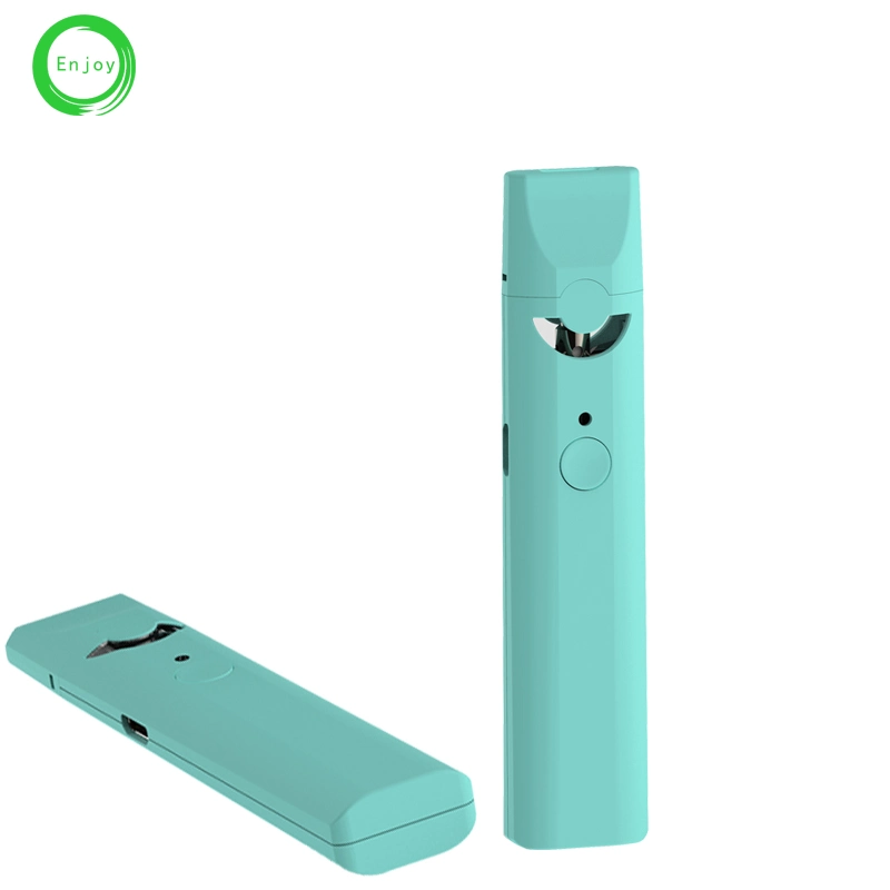 يعمل زر الشحن USB-C الذي يمكن التخلص منه من نمط الظرف على تنشيط زيت DAB قلم Vape سعة 1 مل