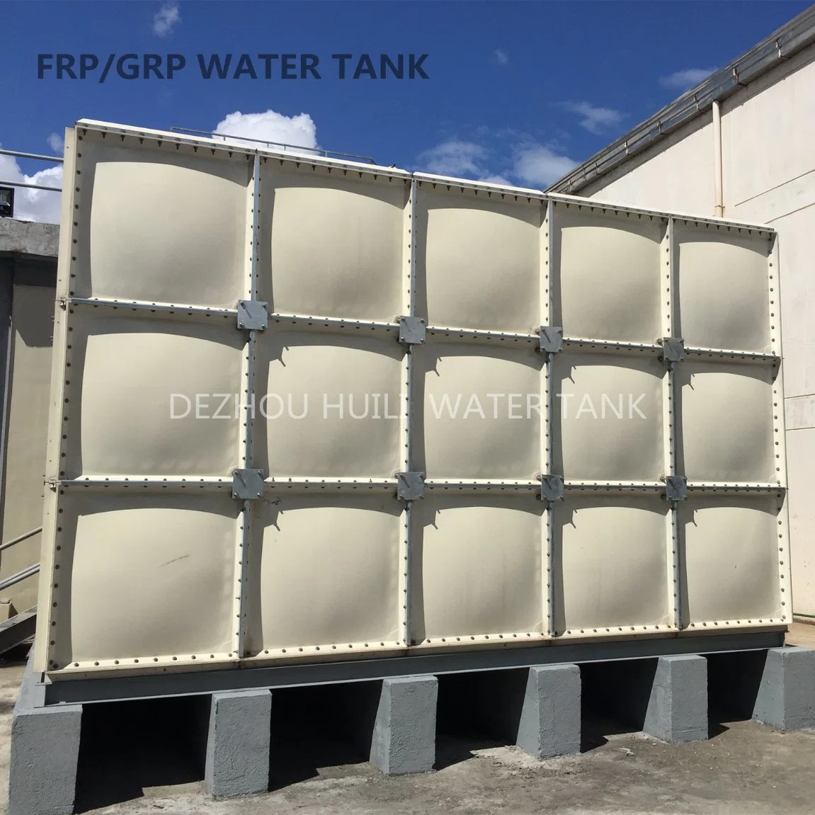 Heißer Verkauf 100000 Liter GRP FRP Fiberglas rechteckiges Regenwasser Lagertank in Malaysia verwendet Lebensmittelqualität Wasserbehälter billig Preis