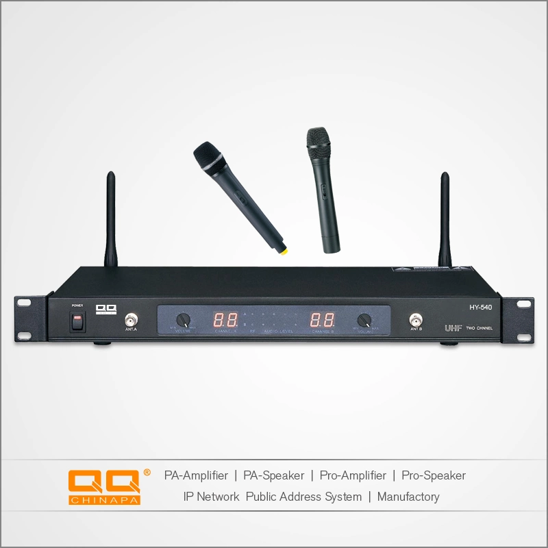 UHF VHF Wireless Microphone 100m Operation Distance with True Diversity