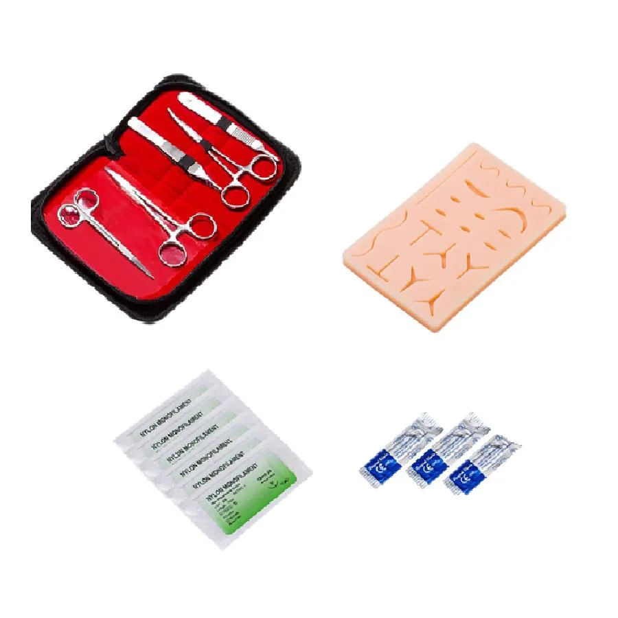 Kit de formation portable sutures Kit de pratique chirurgicale fournitures médicales Trousse de pratique de suture