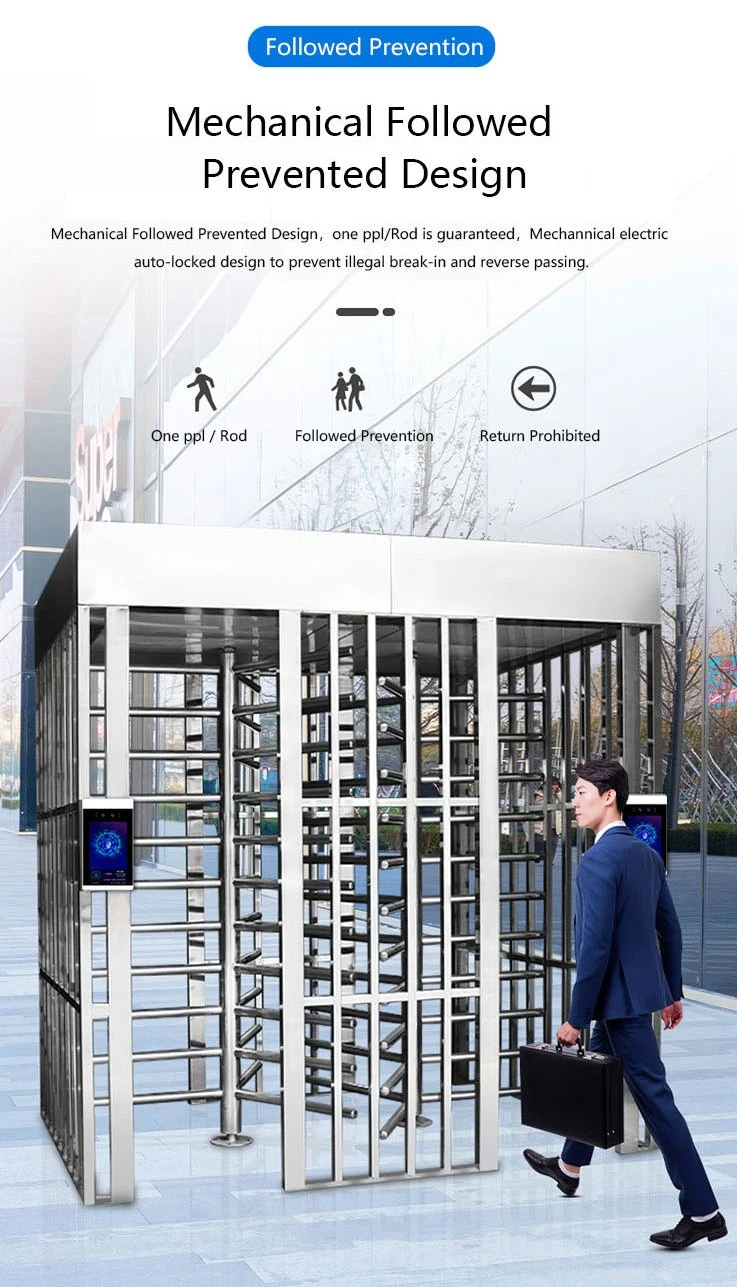 Turnstile Supplier RFID Card Reader Security Access Control Full Height Turnstile Gate