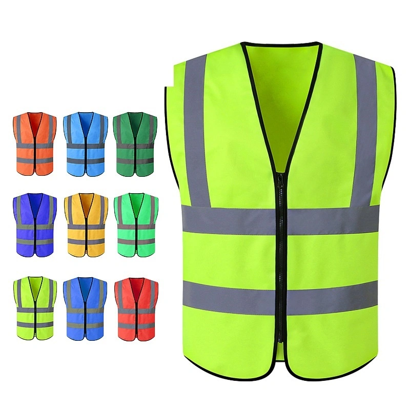 Reflective Clothing Multi-Pocket Reflective Vest Warning Reflective Vest Construction Site Traffic Building Sanitation Safety Clothing Can Be Printed