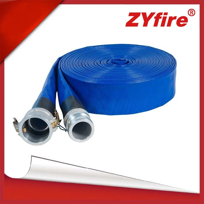 Lay Flat Blue PVC TPR Layflat Hose for Agriculture Water Discharge with Camlock Coupling