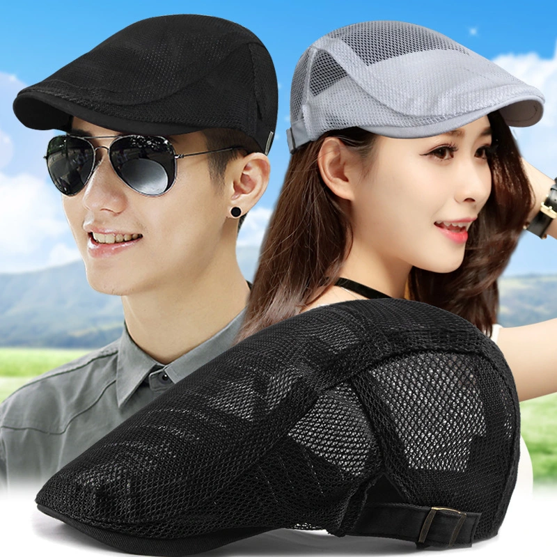 Transparent Breathable Men Solid Colour British Simple Style Cotton Fashionable Retro Beret Newsboy Hat