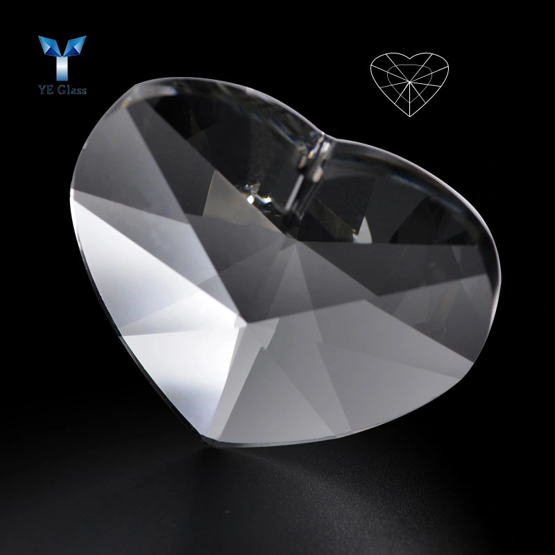 K9 Clear Glass Light Pendant Heart Crystal Pendant