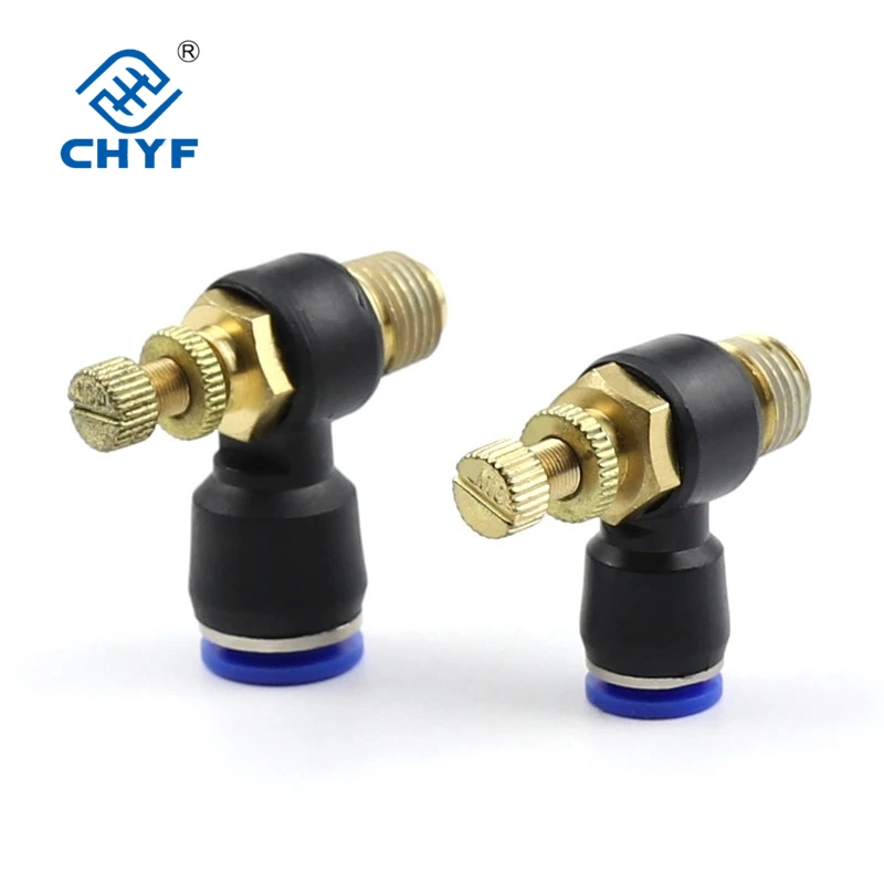 Pneumatic Male Gas Airflow Limit Valve Quick Connector Fittings SL 4 6 8 10mm SL6-M5 SL4-01 SL8-02 SL8-03