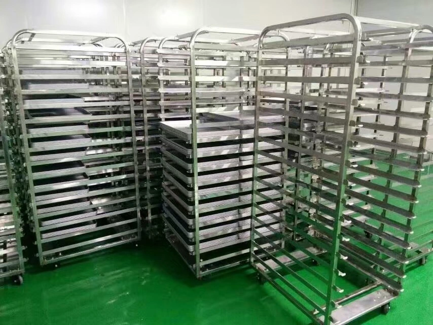 Heavy Duty Stainless Steel Aluminium Bakery Bread Racks Trolley for Bakers Oven Use