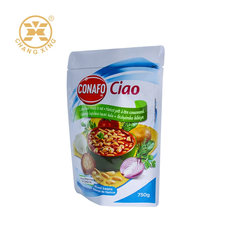 Papel de impressão personalizado pasta de arroz para sopa de molho de plástico Embalagem de alimentos temperatura elevada Bolsa de retorta esterilizável para microondas de suporte