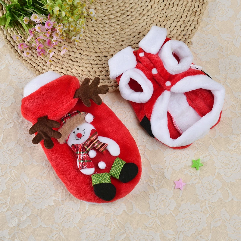 Autumn Pet Clothes Teddy Dog Christmas Dress Cat Foreign Trade Christmas Clothing Wholesale/Supplier Autumn and Winter Clothing Small Dog