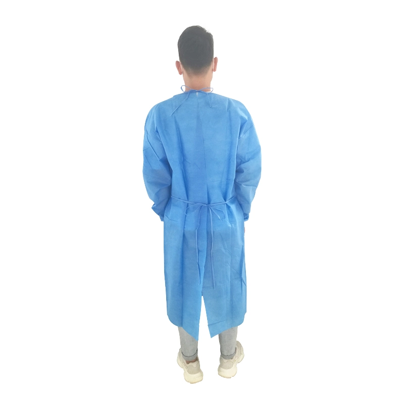 Lsolation Surgical Gown Non-Woven PP+PE Film Operating Gown