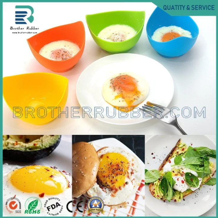 Accesorios de cocina con huevos de silicona de molde de huevos cocidos al vapor calderas Bowl