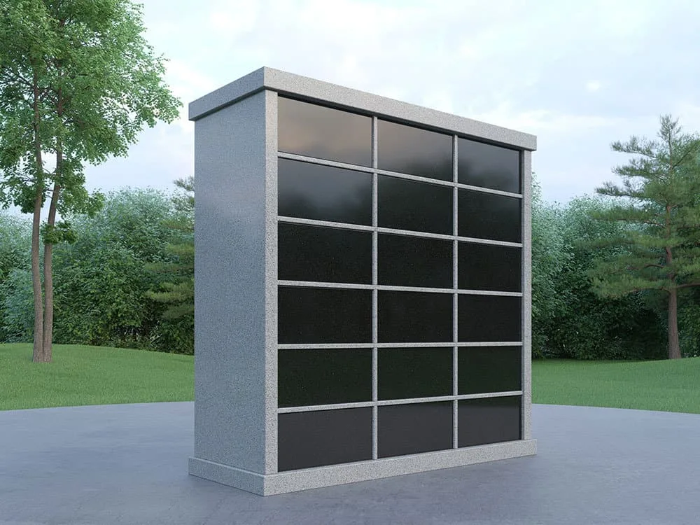 Rectangle Shape Granite Columbarium with 24 Niches, 36 Niches and 72 Niches