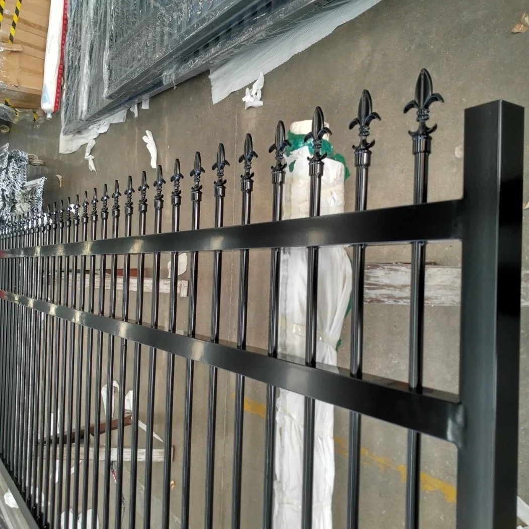 Wrought Iron Steel Fence Security Palisade Metal Fencing Pool Fence Spear Picket Fence Panel Fence Original Factory