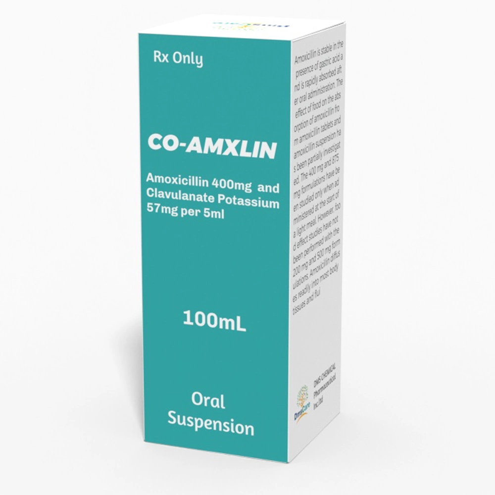 La amoxicilina y clavulanato de potasio la suspensión de 200 /28,5 mg/5 ml 100 ml de penicilina