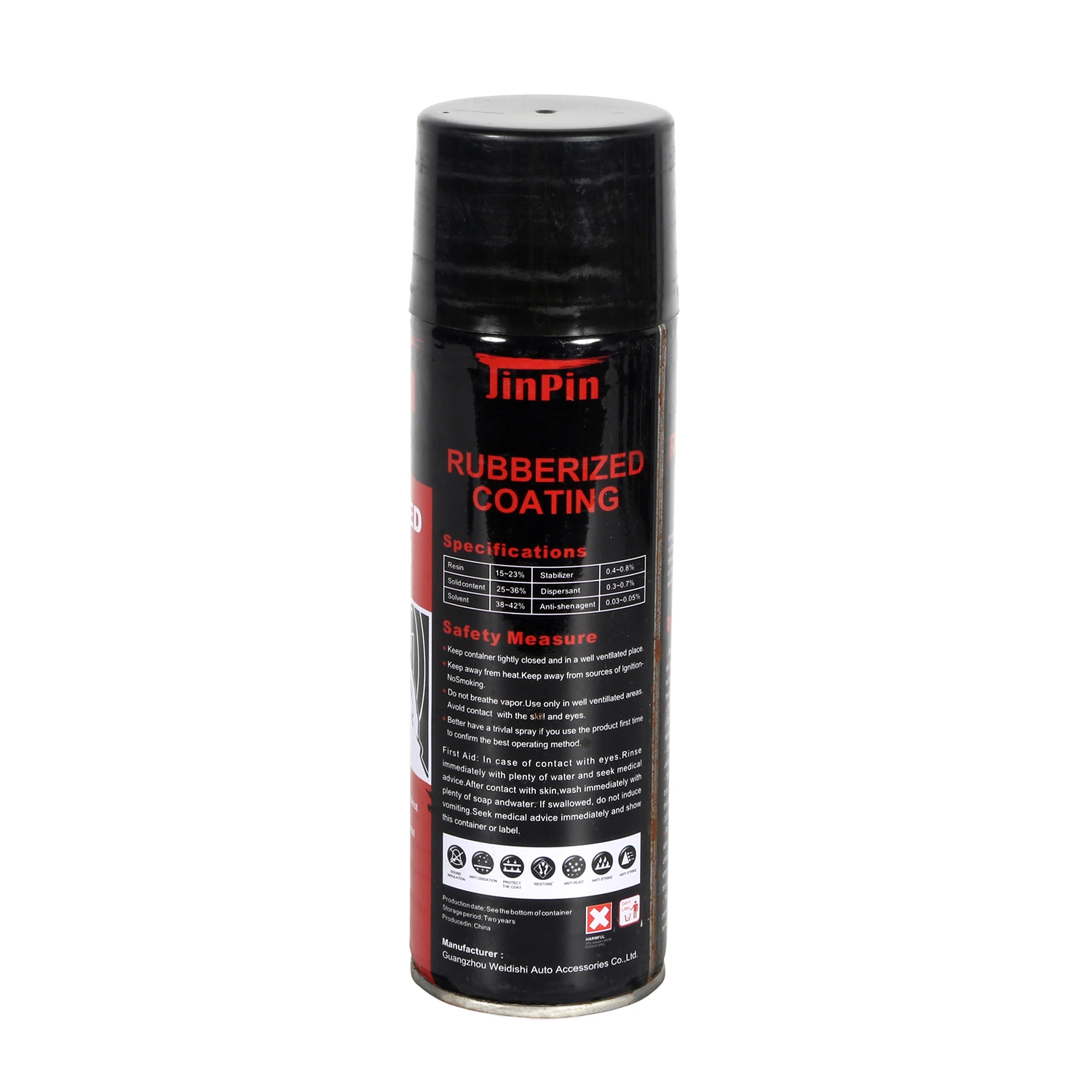 Car Care Product Undercoating with Water-Proof Black Rubberized for Automotive Paint Spray