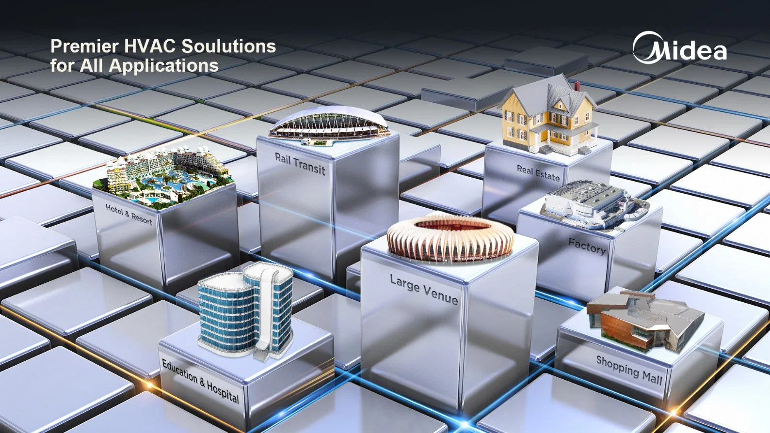 Systèmes de chauffage, ventilation et climatisation MIdea série V6, systèmes de climatisation centraux commerciaux Pour l'industrie