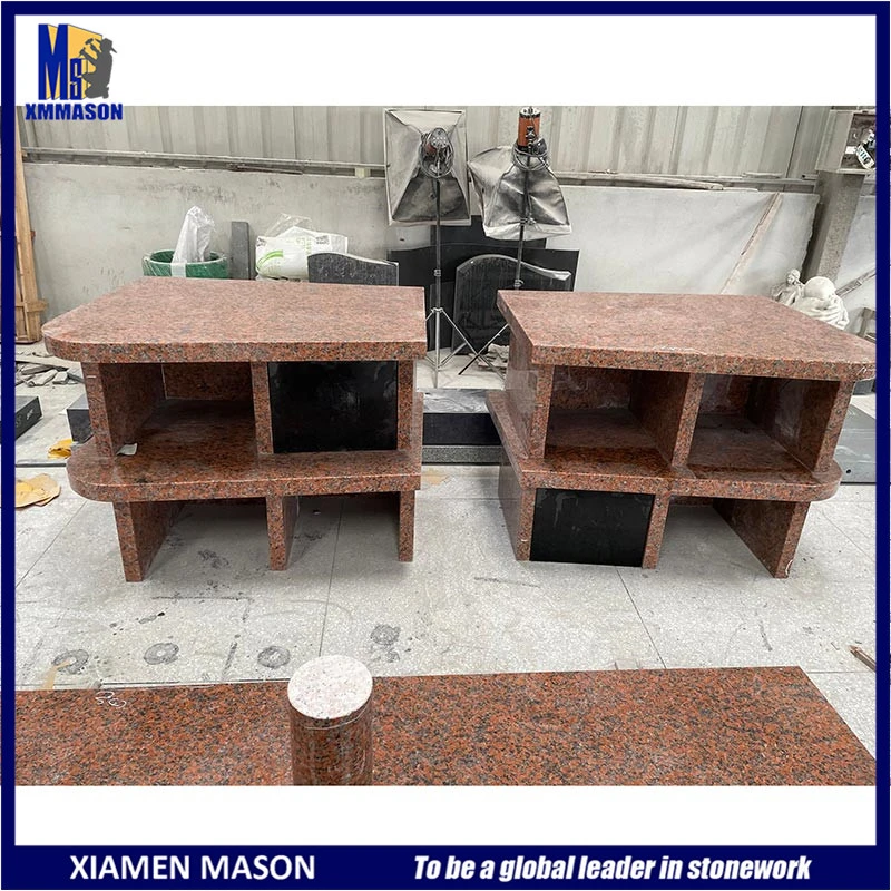 Bespoke China Mapple Red Granite French Columbarium