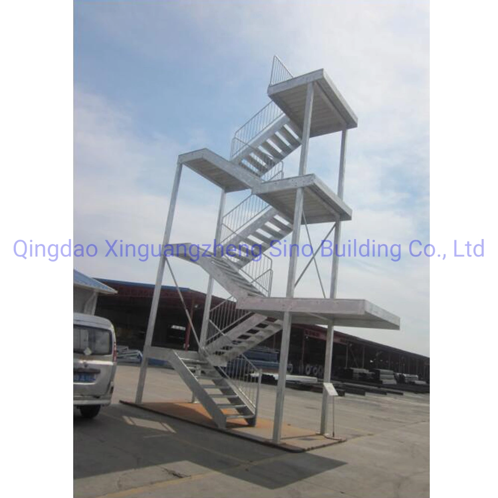 High quality/High cost performance  Hot-Dipped Galvanized Steel Structure Stairs for Apartment