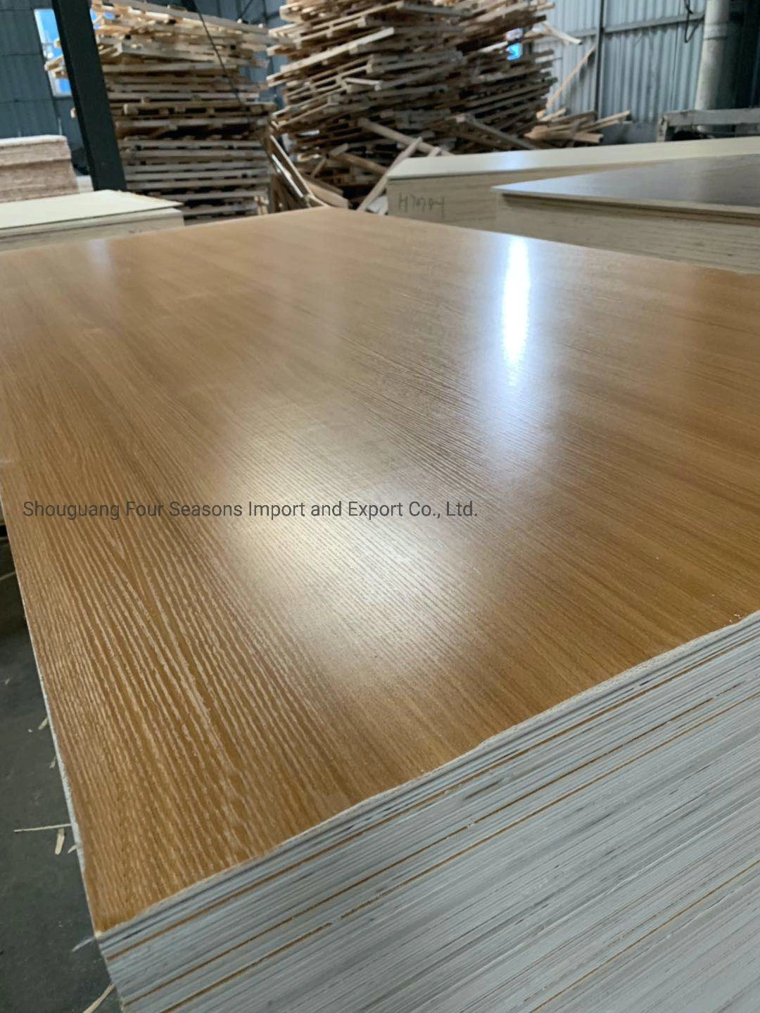 Wood Timber Wood Grain Colour Melamine Plywood for Furniture Cabinet