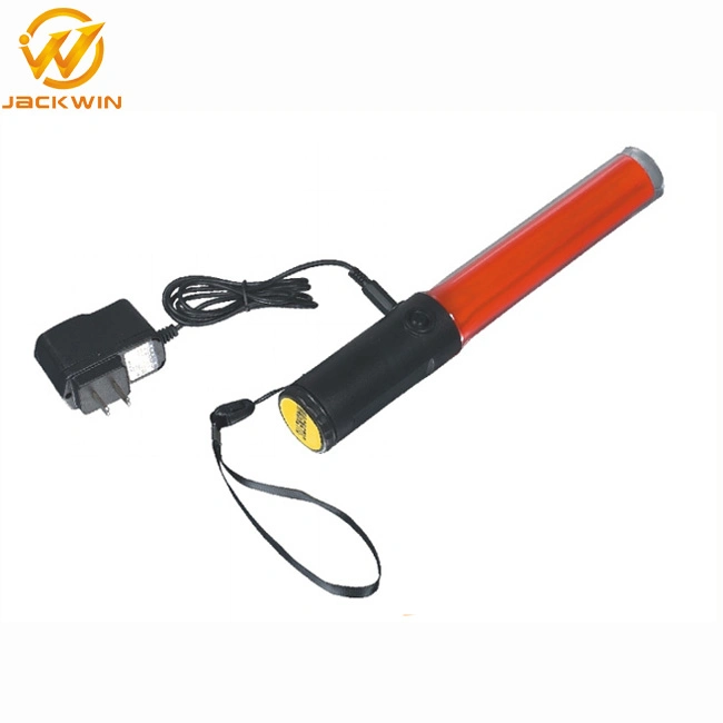 Road Safety LED Light Marshaing Wand Traffic Control Baton Rechargeable Traffic Baton Top Light Flashing Baton