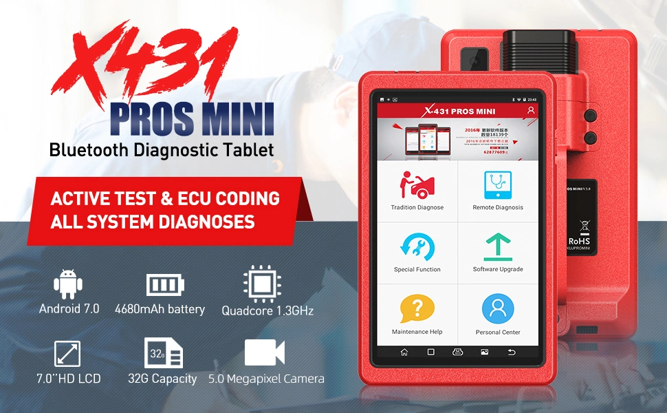 Launch X431 Euro PRO X431 Pros Mini with ECU Coding Launch Auto Diagnostic Scanner
