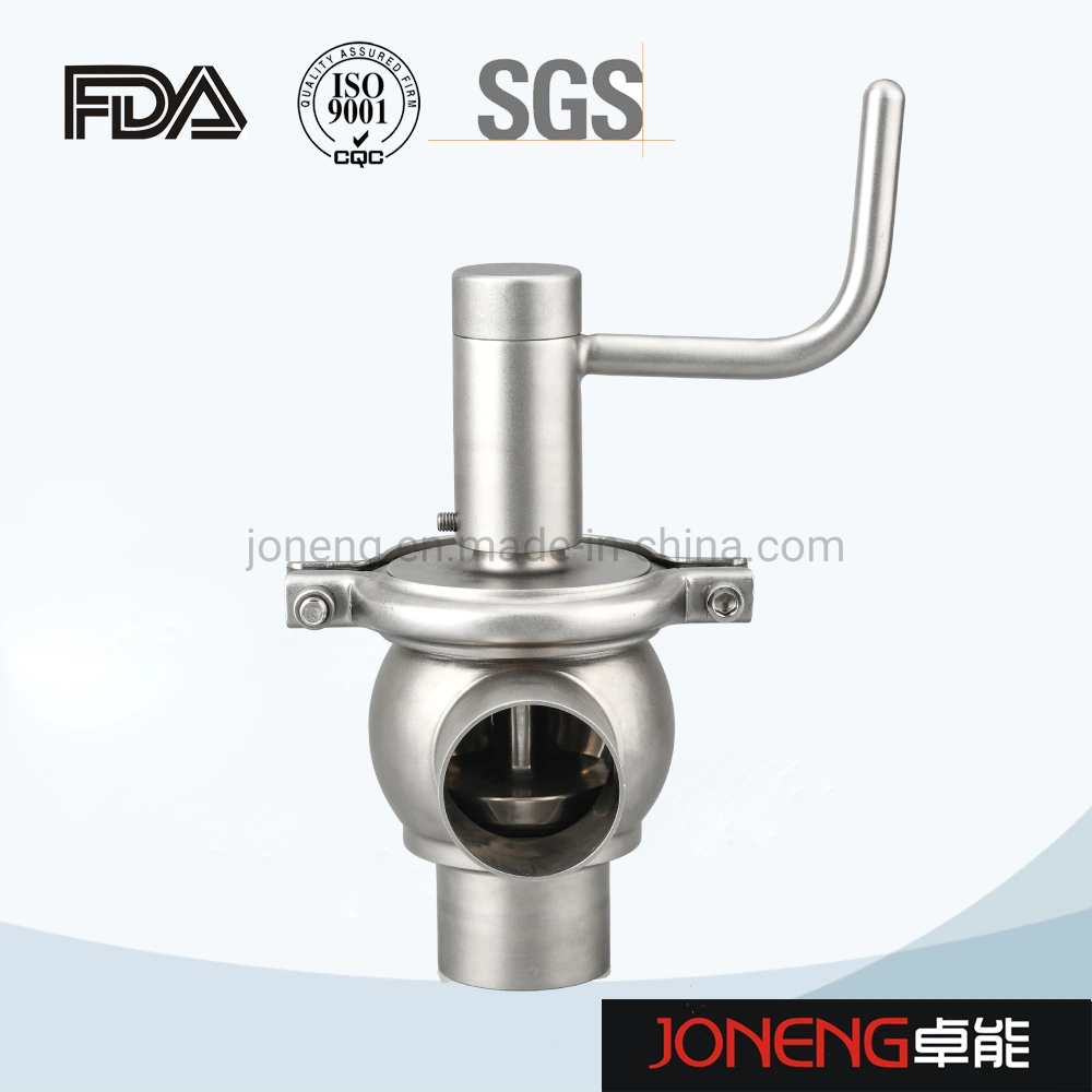 Food Grade Stainless Steel L Type Manual Stop Single Seat Valve