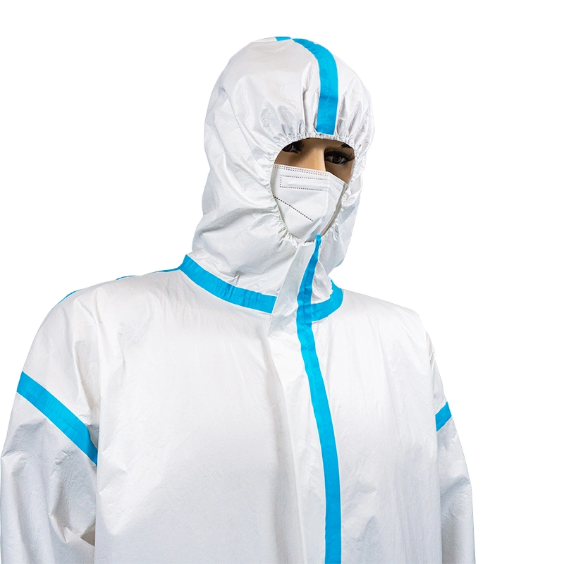 Hot Sale Microporous Film White Surgical Non Woven Fabric Suit Medical Disposable Protective Coverall