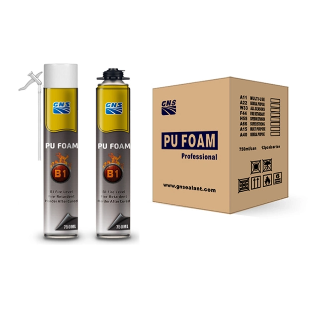 B1 Fire Retardant High quality/High cost performance  Expanding Construction Foam Polyurethane Adhesive Gap Sealant for Fire Retardant Project