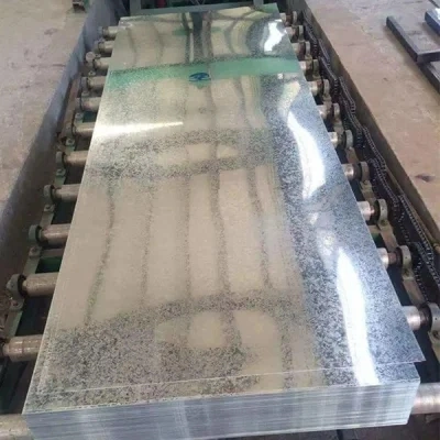 Cruce de carbono con revestimiento de zinc caliente Gi Metal materiales de construcción de la placa de la hoja de acero galvanizado con todo el espesor