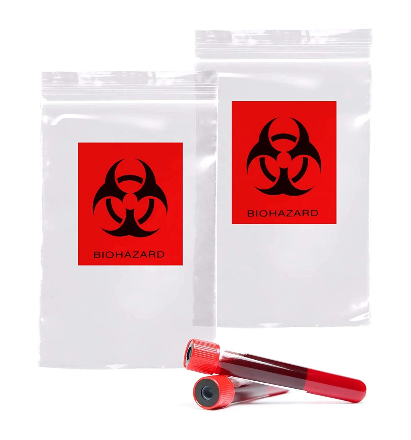 Medical Use 3-Layers Plastic Pathology Ziplock Specimen Biohazard Bag with a Pocket