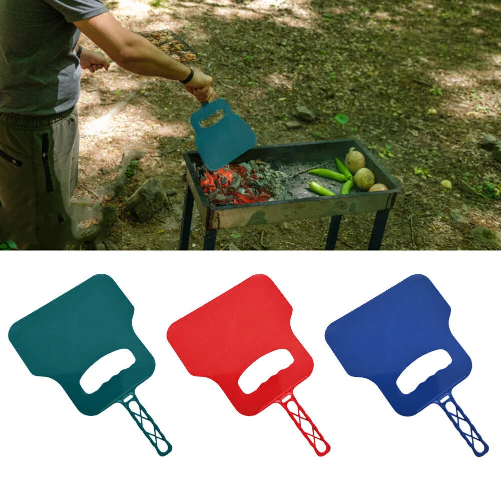 Outdoor Portable Fan Camping BBQ Picnic Hand Crank Air Blower Fan