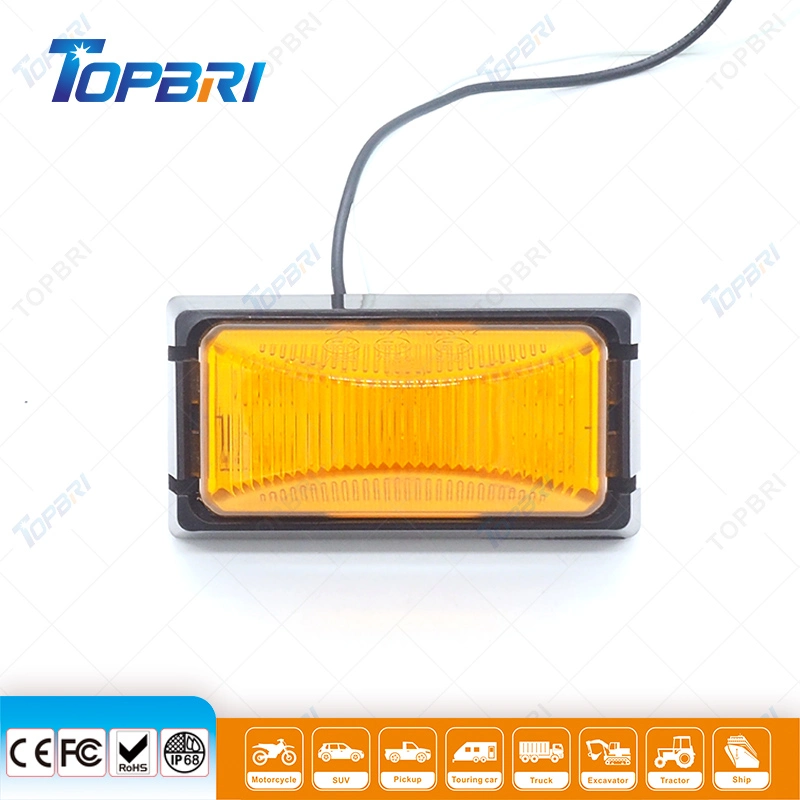 24V Luz de trabajo trasera LED del tractor de remolque para camiones ámbar