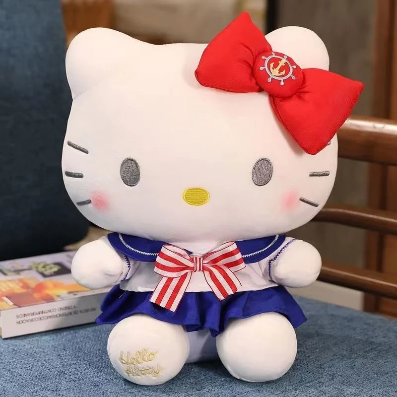 Hellokitty Doll Couple Navy Kt Doll Cat Doll Plush Toy Throw Pillow Birthday Gift