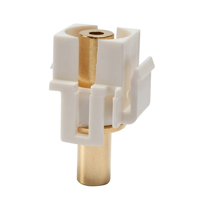 Gold-Plated 3.5mm Trs Stereo Flush Type Keystone Jack Inserts