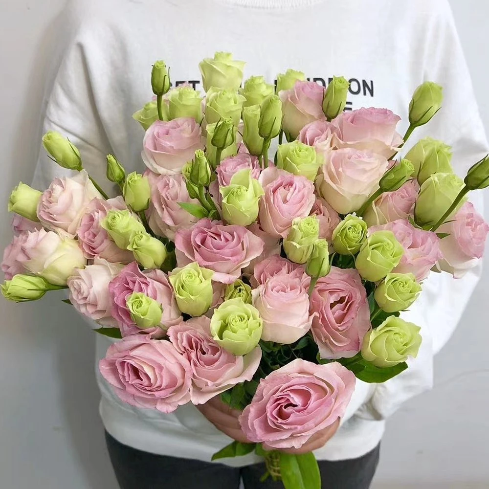 Wholesale/Supplier Beautiful White Fresh Cut Eustoma Flowers for Weddings Home Office Decoration